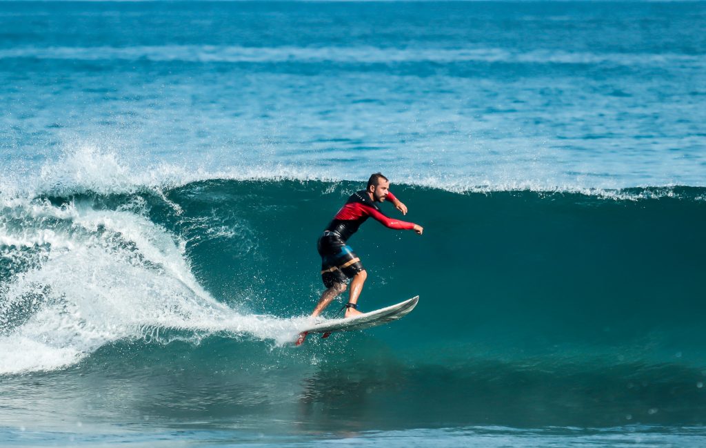 man surfing